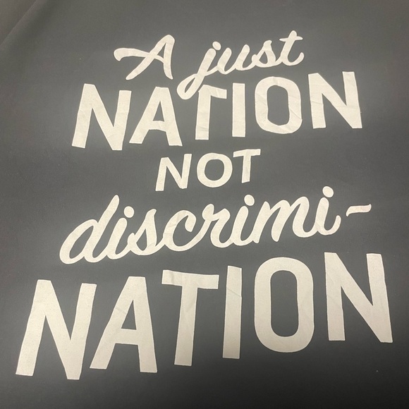 OBEY T-Shirt A Just Nation Not Discrimination” Graphic Shirt Black XXL - Picture 5 of 5